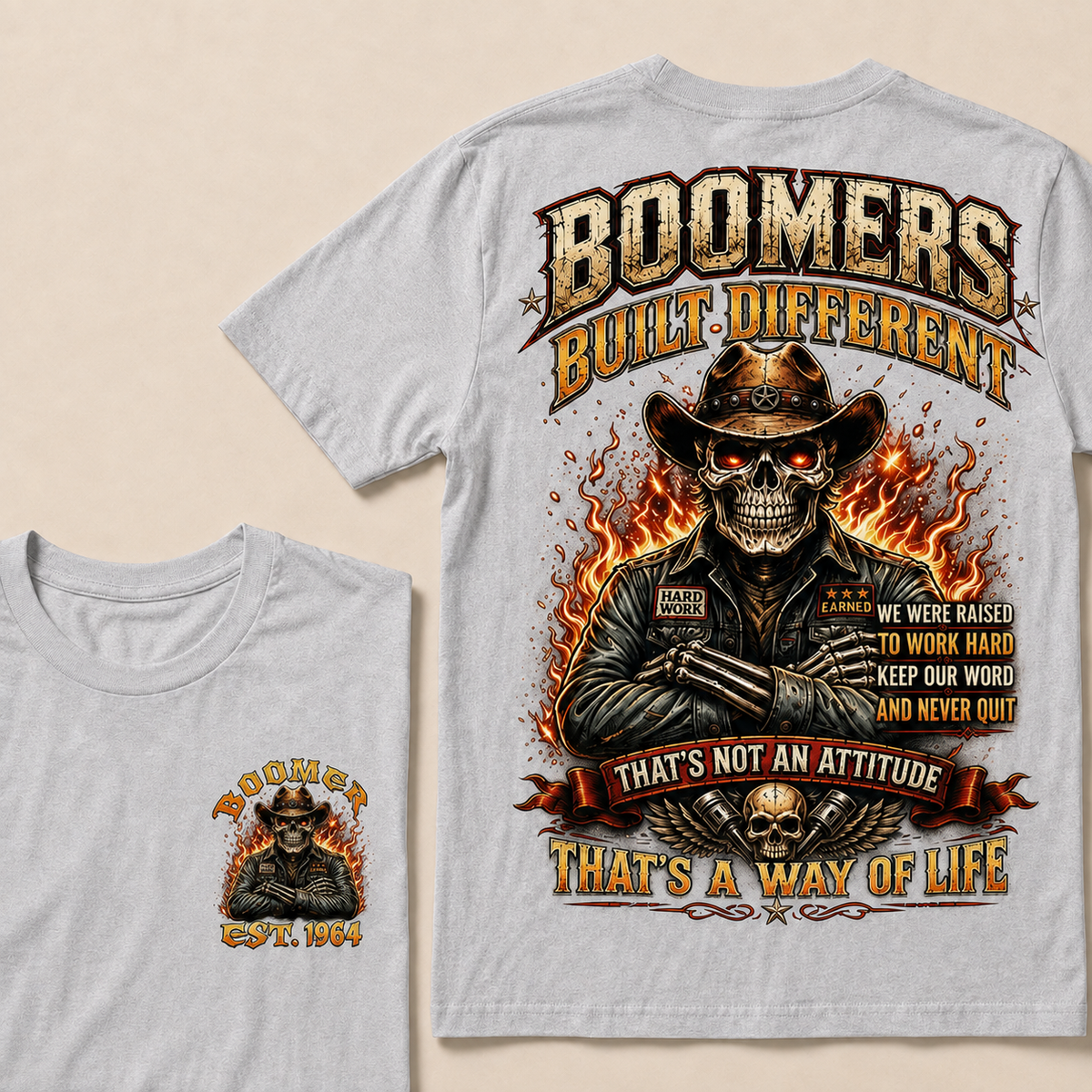Boomers Built Different That's Not An Attitude That's A Way Of Life  Custom  Est.Year T-Shirt