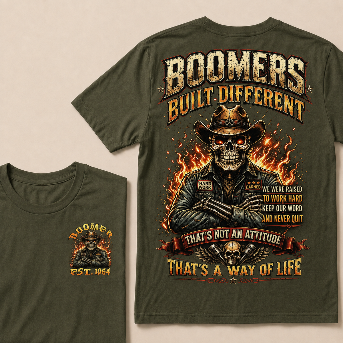 Boomers Built Different That's Not An Attitude That's A Way Of Life  Custom  Est.Year T-Shirt