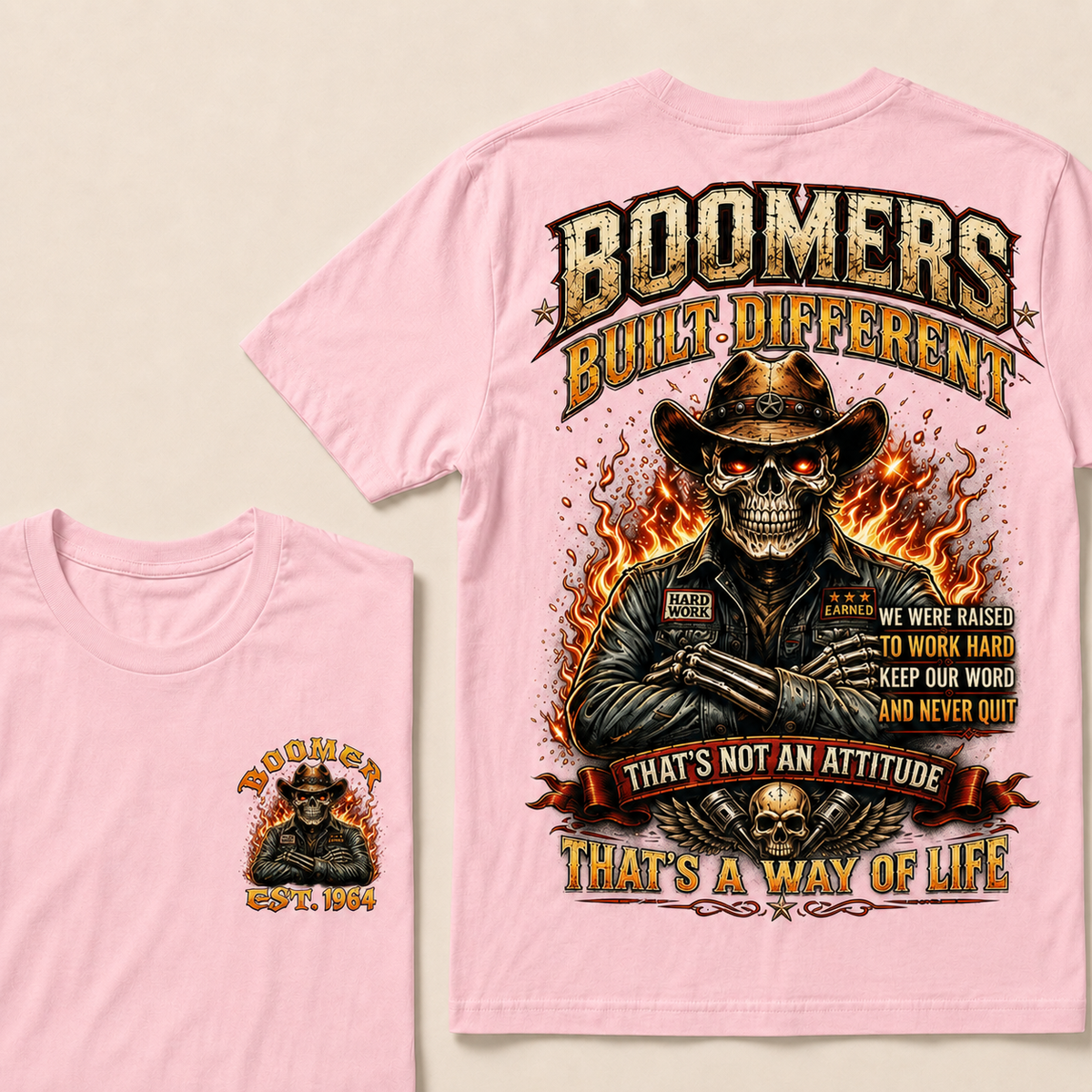 Boomers Built Different That's Not An Attitude That's A Way Of Life  Custom  Est.Year T-Shirt