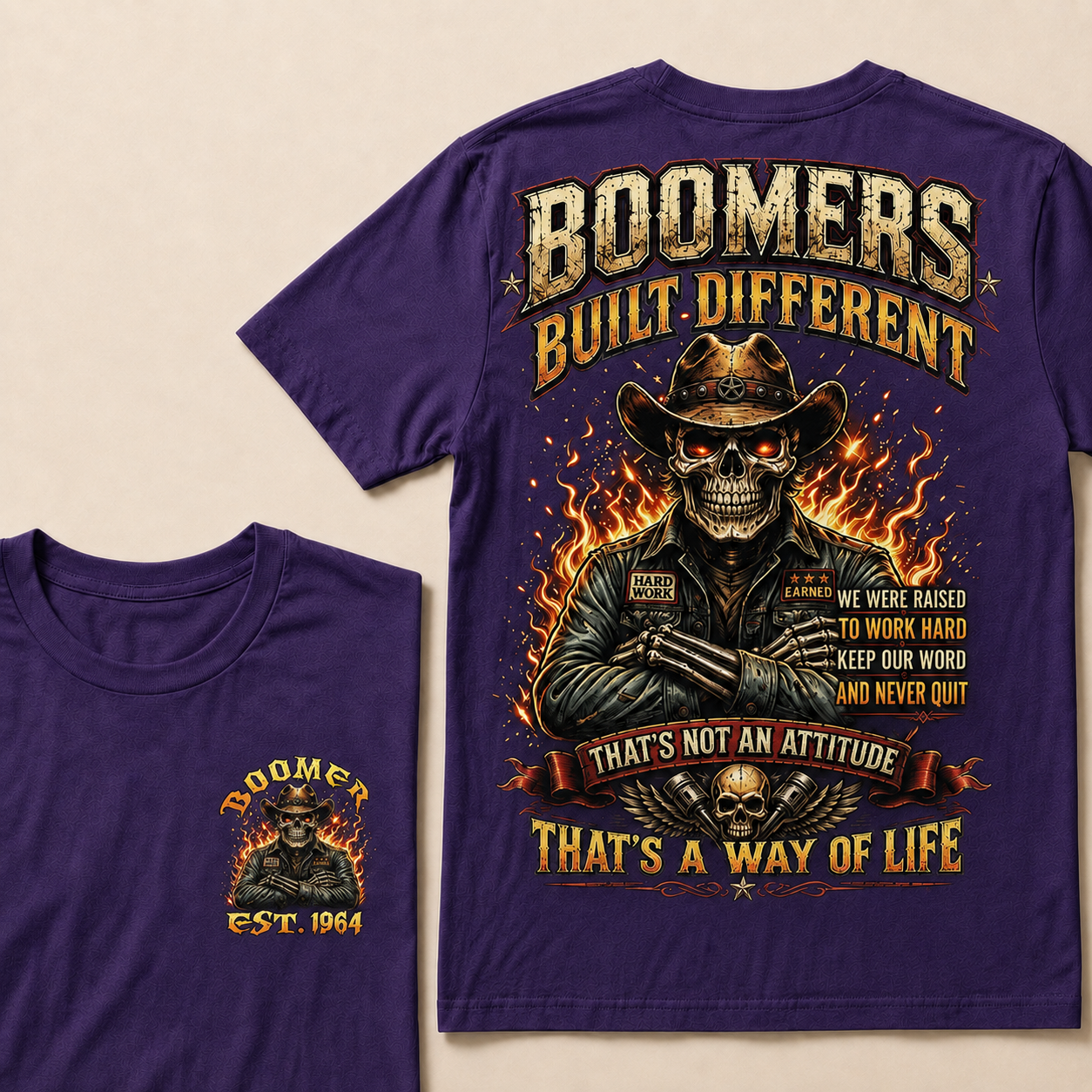 Boomers Built Different That's Not An Attitude That's A Way Of Life  Custom  Est.Year T-Shirt