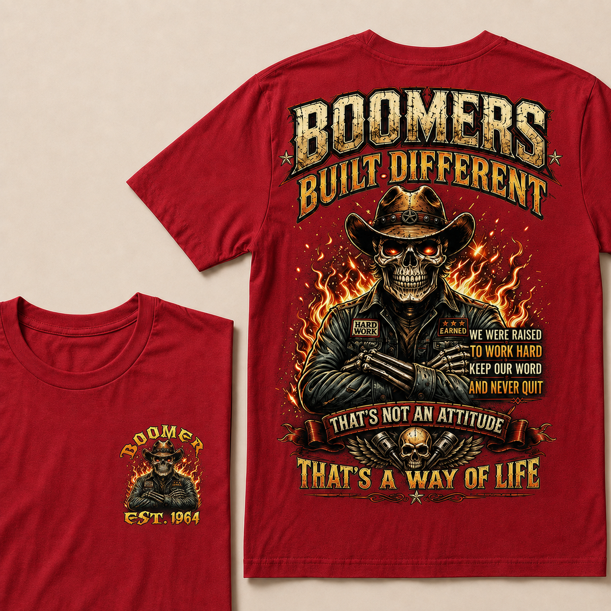 Boomers Built Different That's Not An Attitude That's A Way Of Life  Custom  Est.Year T-Shirt