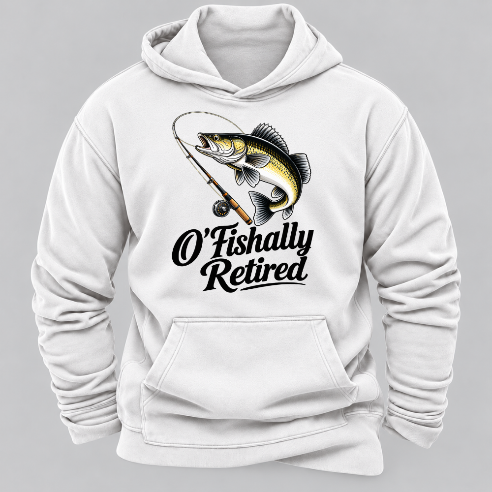 O'Fishally Retired Premium Fit Mens Hoodies