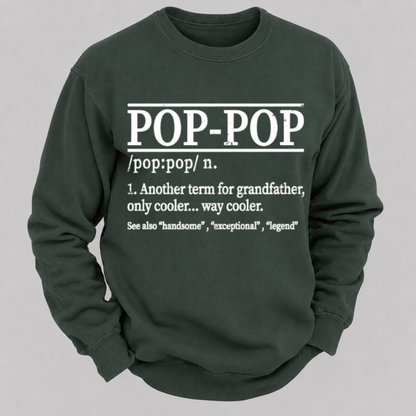 Funny Pop-Pop Definition Grandpa Graphic Sweatshirts