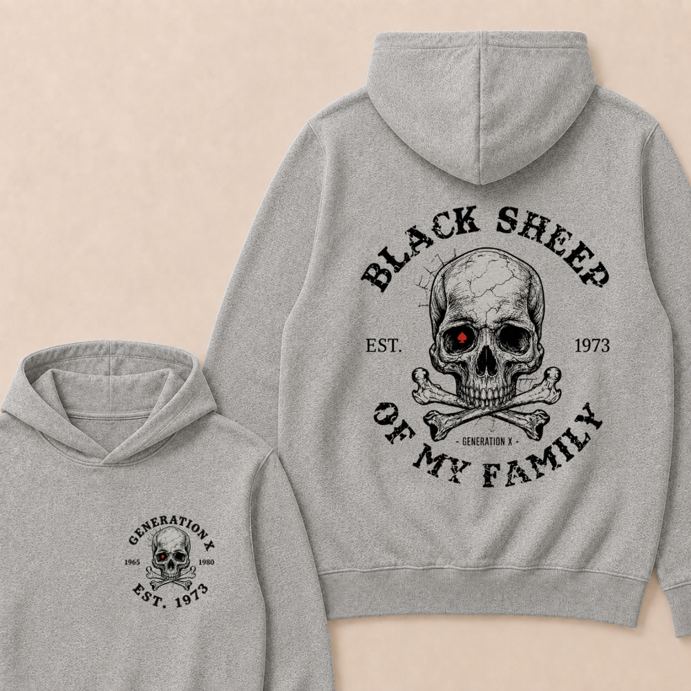 Custom Your Year Black Sheep Of My Family Generation X EST.Year Hoodie