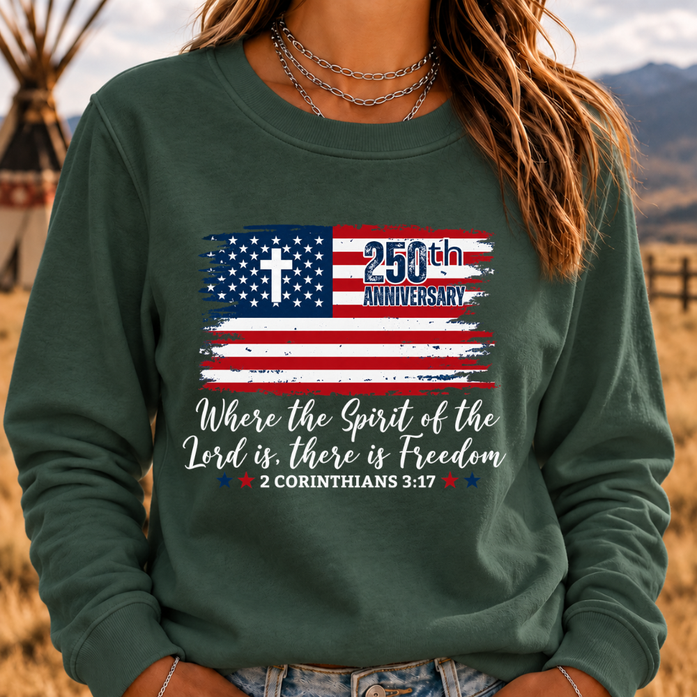 Christian America 250th Anniversary Sweatshirts, Distressed Jesus 4th Of July Shirt, American Flag Sweatshirts