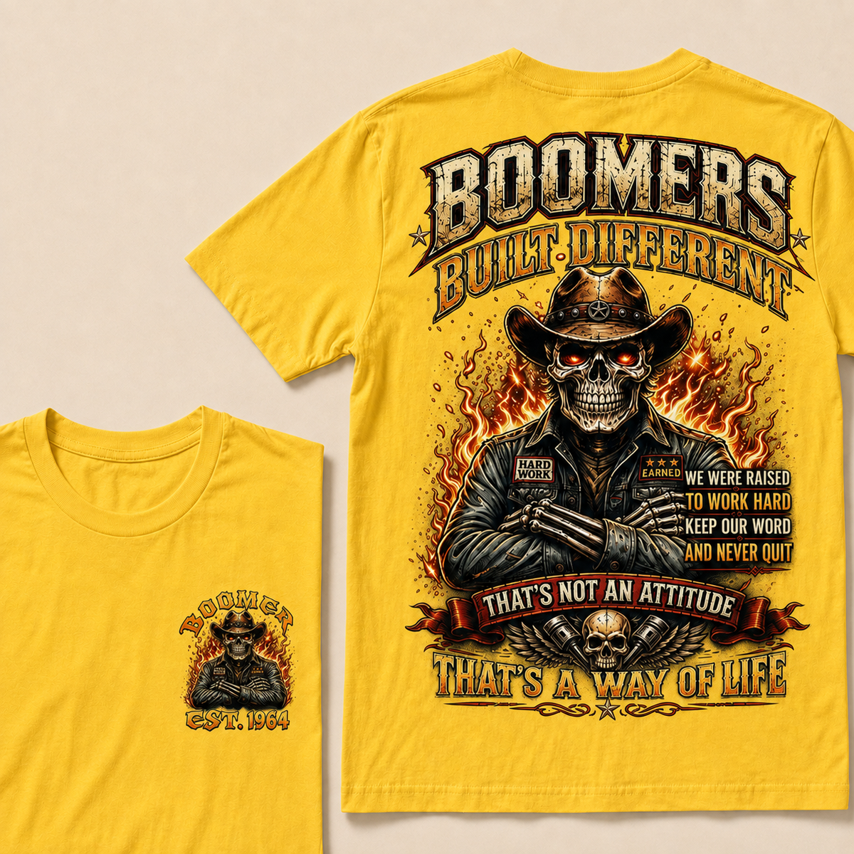 Boomers Built Different That's Not An Attitude That's A Way Of Life  Custom  Est.Year T-Shirt