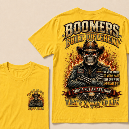 Boomers Built Different That's Not An Attitude That's A Way Of Life  Custom  Est.Year T-Shirt