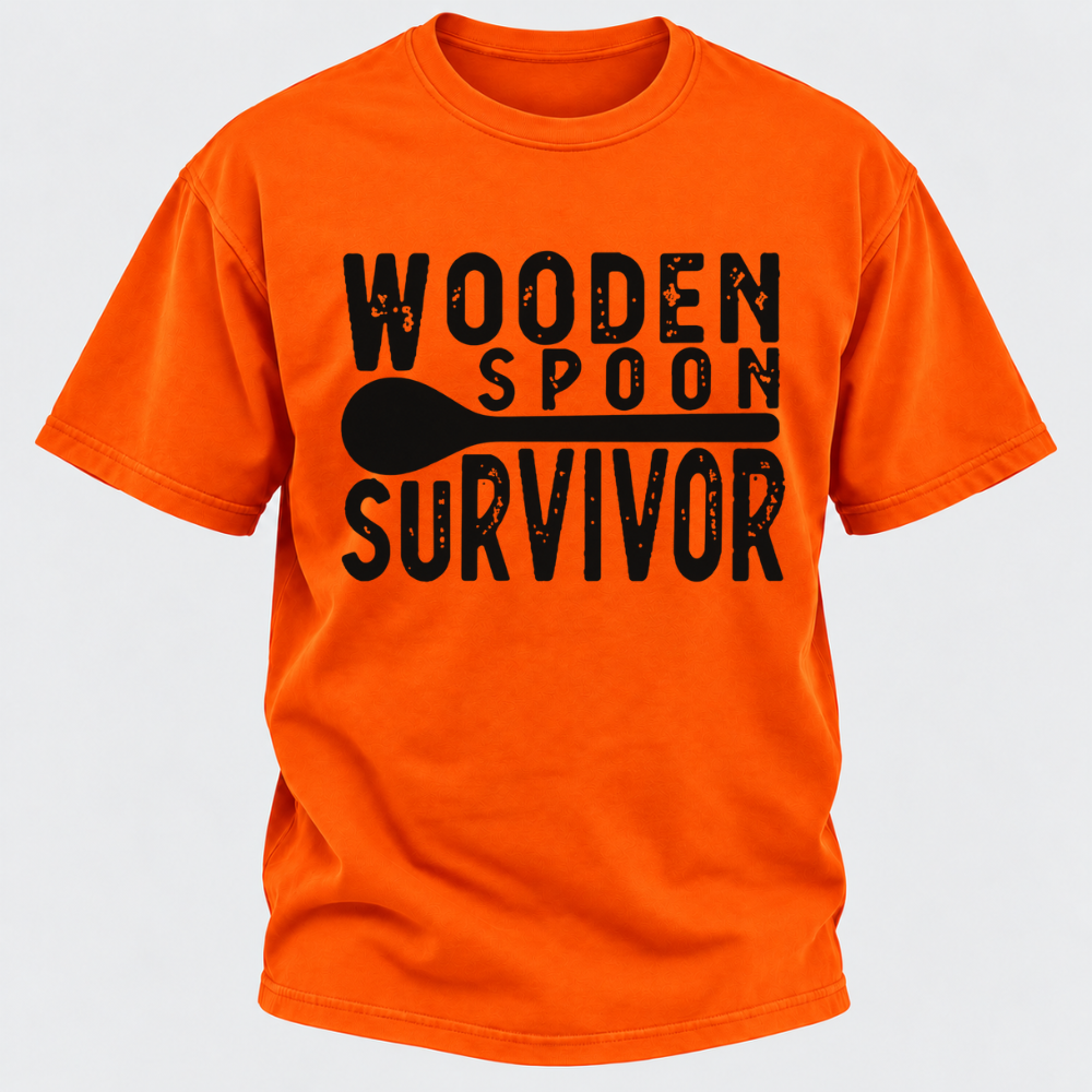 Wooden Spoon Survivor Funny Graphic T-Shirt