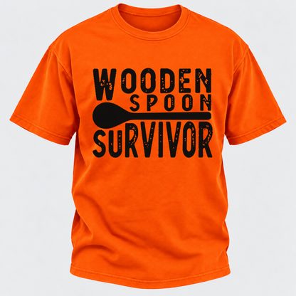 Wooden Spoon Survivor Funny Graphic T-Shirt