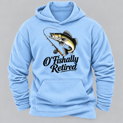 O'Fishally Retired Premium Fit Mens Hoodies