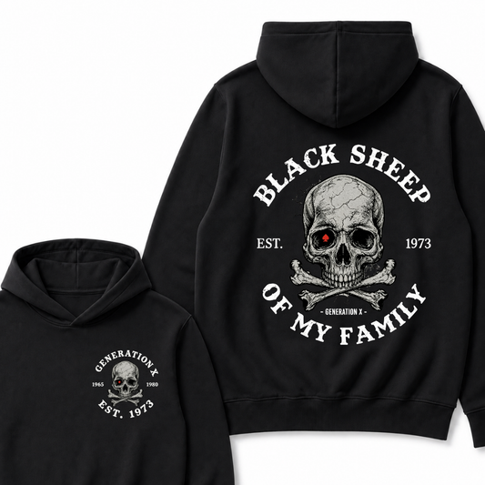 Custom Your Year Black Sheep Of My Family Generation X EST.Year Hoodie