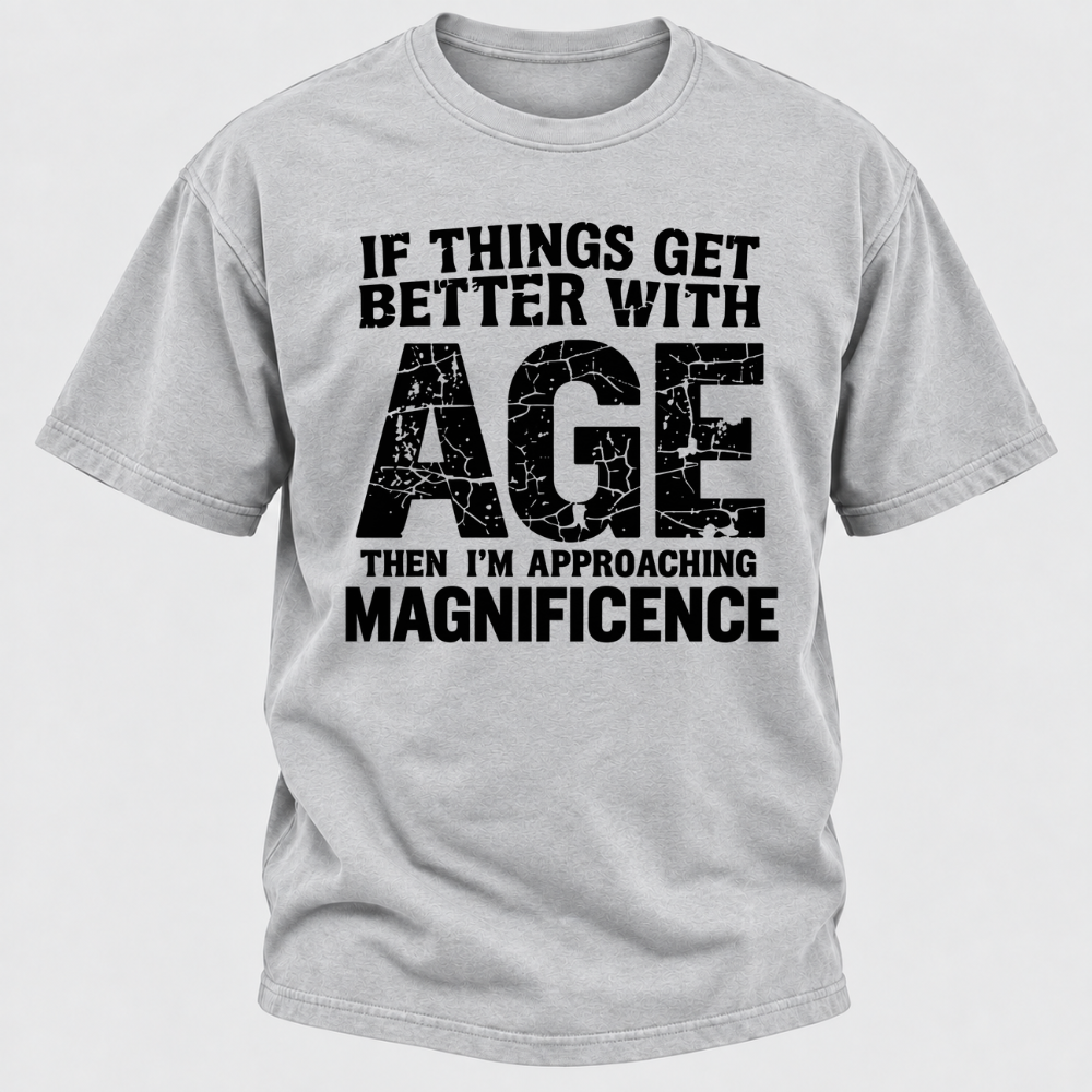 If Things Get Better With Age Then I'm Approaching Magnificence Funny Aging Vintage Graphic T-Shirt