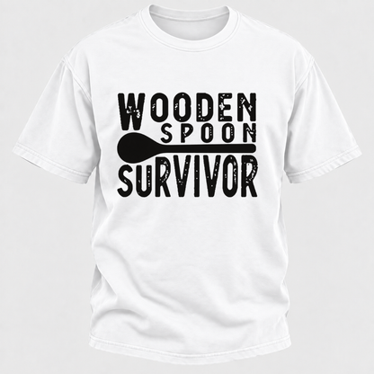 Wooden Spoon Survivor Funny Graphic T-Shirt