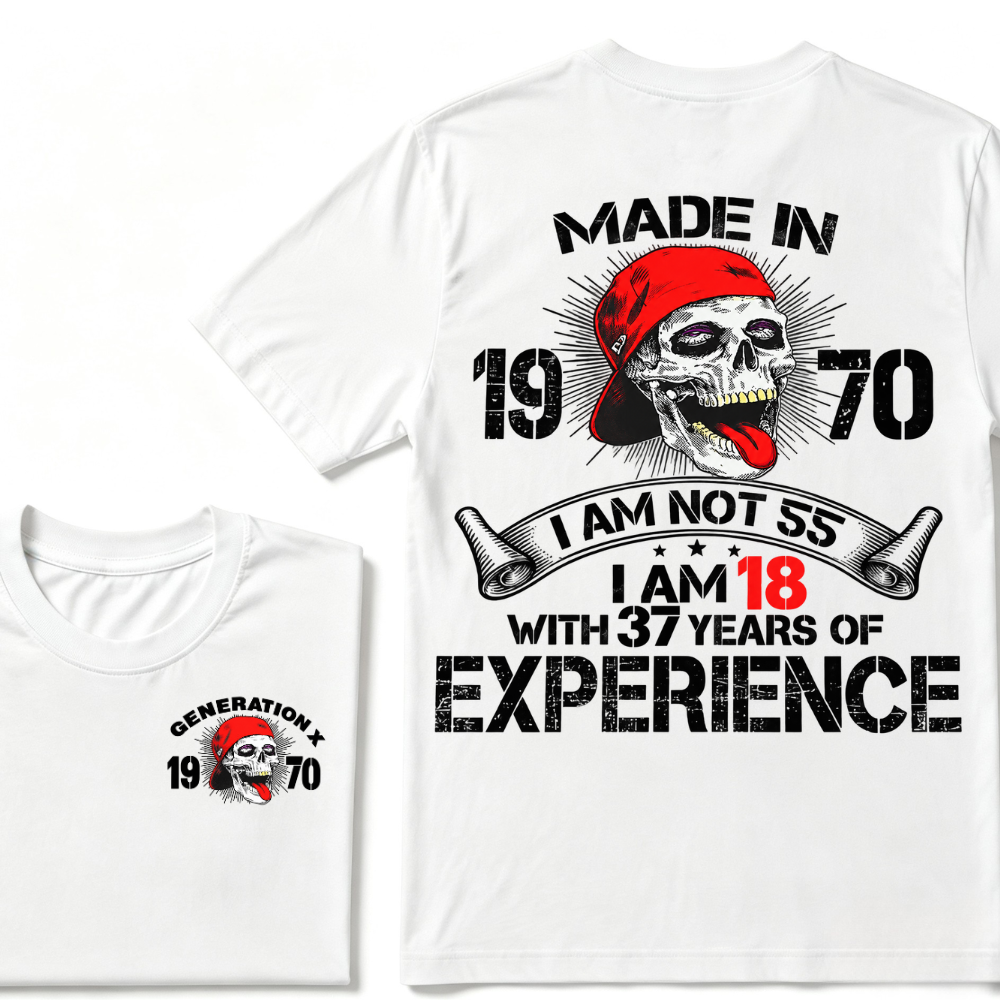 GENERATION X –  Custom Your Year Vintage Skull Tee