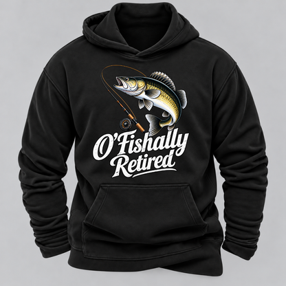 O'Fishally Retired Premium Fit Mens Hoodies