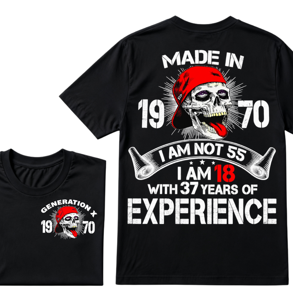 GENERATION X –  Custom Your Year Vintage Skull Tee