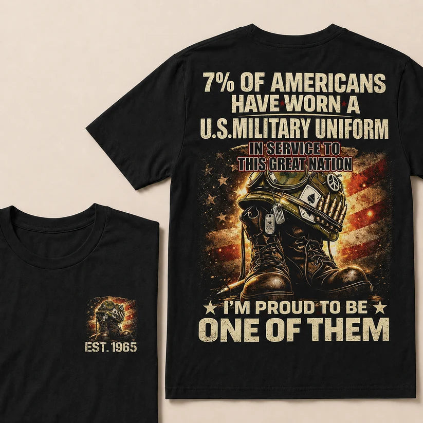 7% Of Americans Have Worn A U.S. Military Uniform Custom Year T-shirt