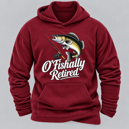 O'Fishally Retired Premium Fit Mens Hoodies