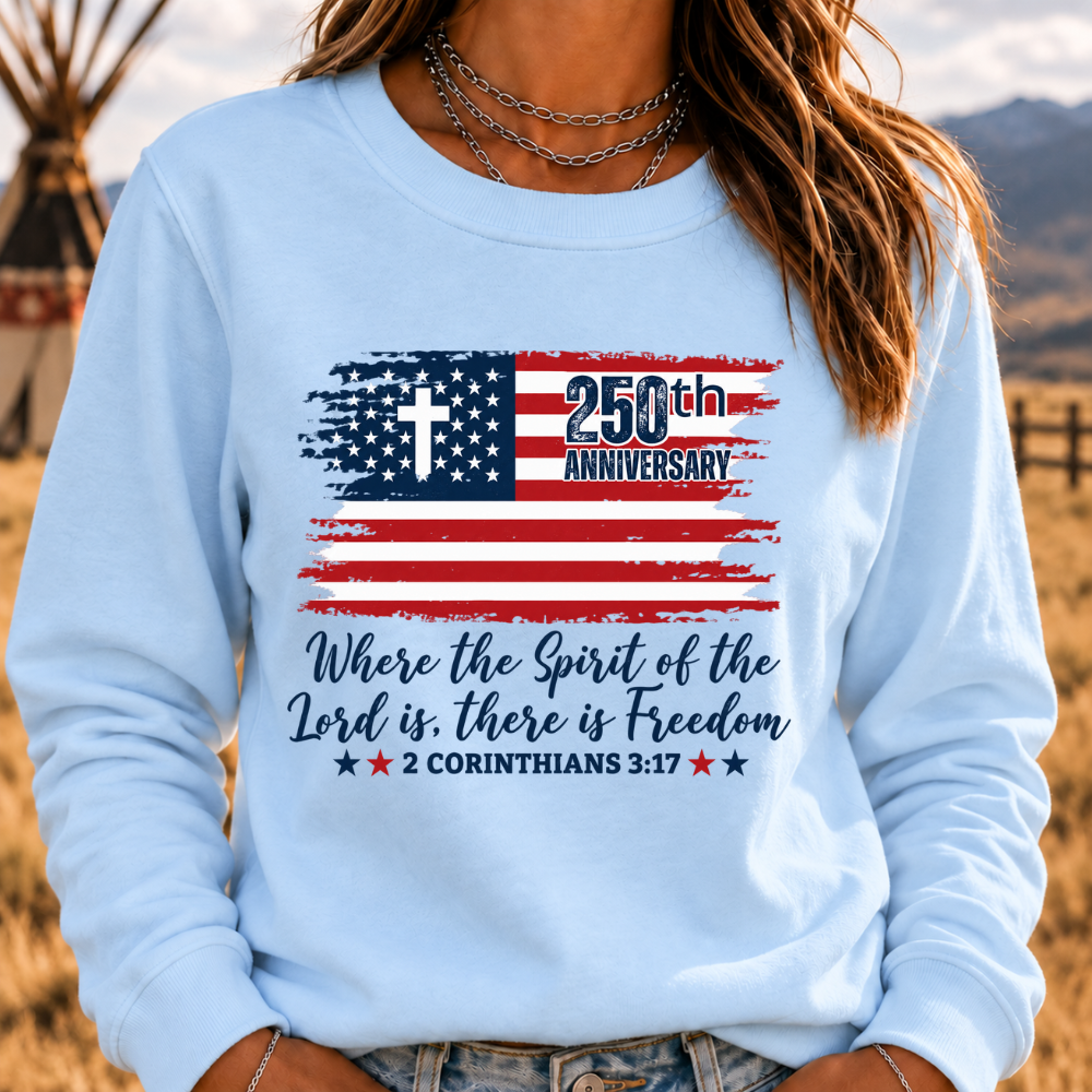 Christian America 250th Anniversary Sweatshirts, Distressed Jesus 4th Of July Shirt, American Flag Sweatshirts