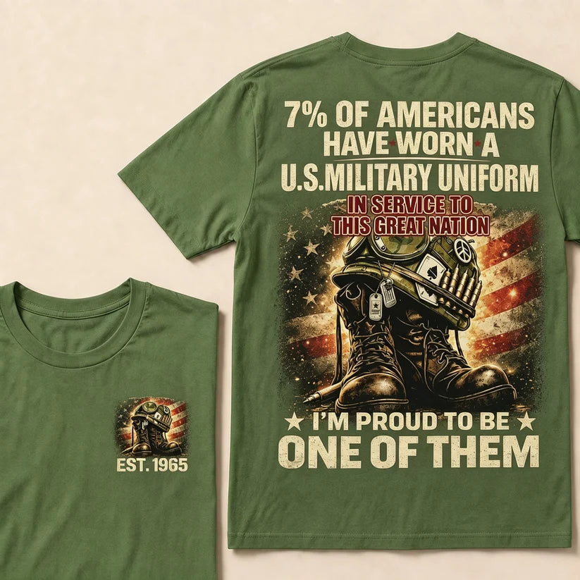 7% Of Americans Have Worn A U.S. Military Uniform Custom Year T-shirt
