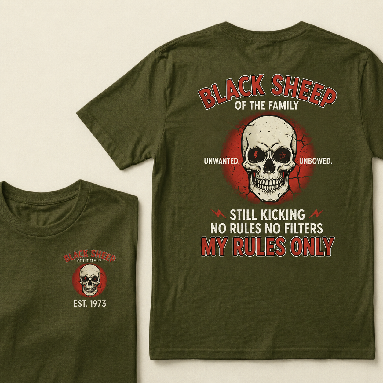 Black Sheep Of The Family Custom Est.Year T-Shirt