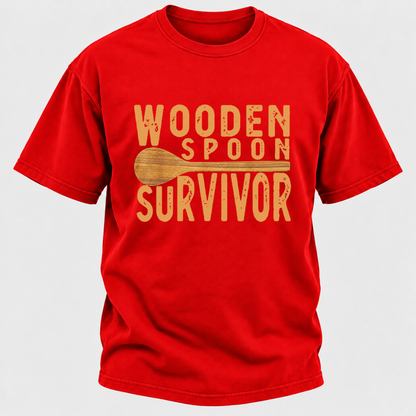 Wooden Spoon Survivor Funny Graphic T-Shirt