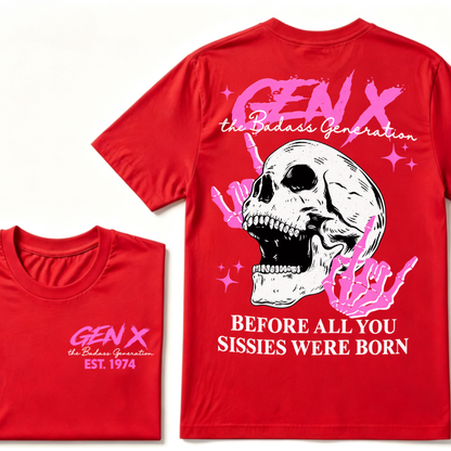 GEN X EST. Year – Badass Generation Retro Punk Tee