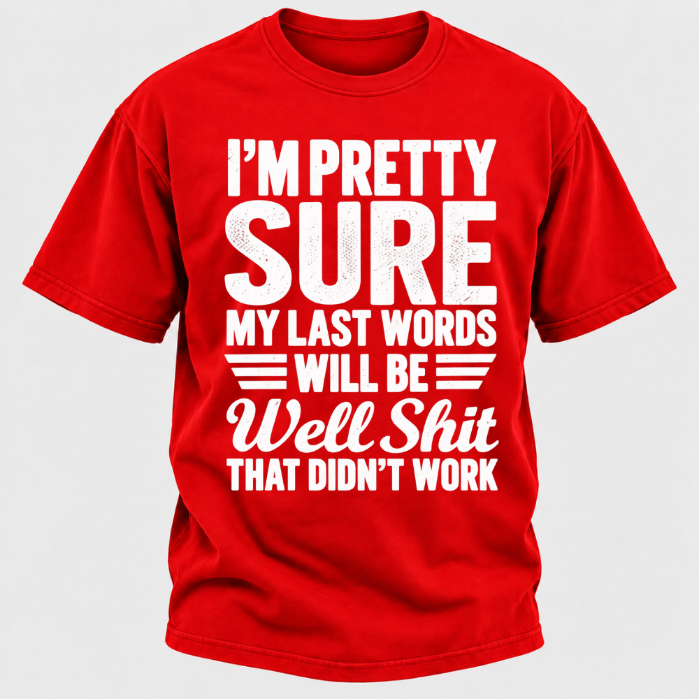 I'm Pretty Sure My Last Words Will Be Well Shit That Didn't Work T-Shirt