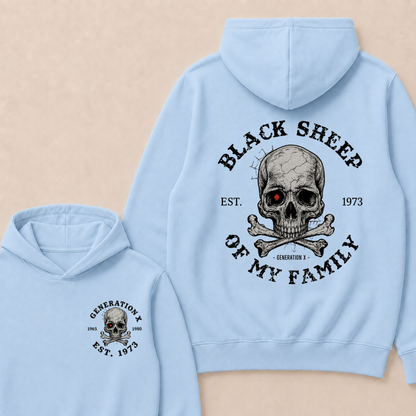 Custom Your Year Black Sheep Of My Family Generation X EST.Year Hoodie