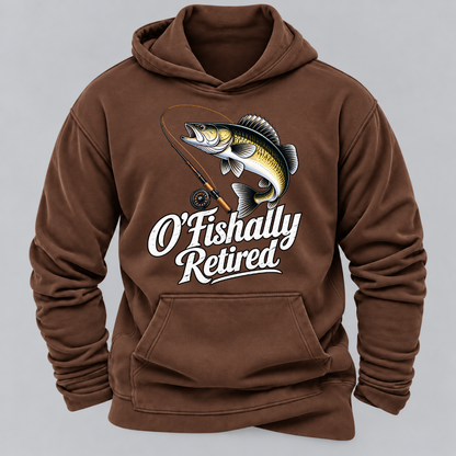 O'Fishally Retired Premium Fit Mens Hoodies