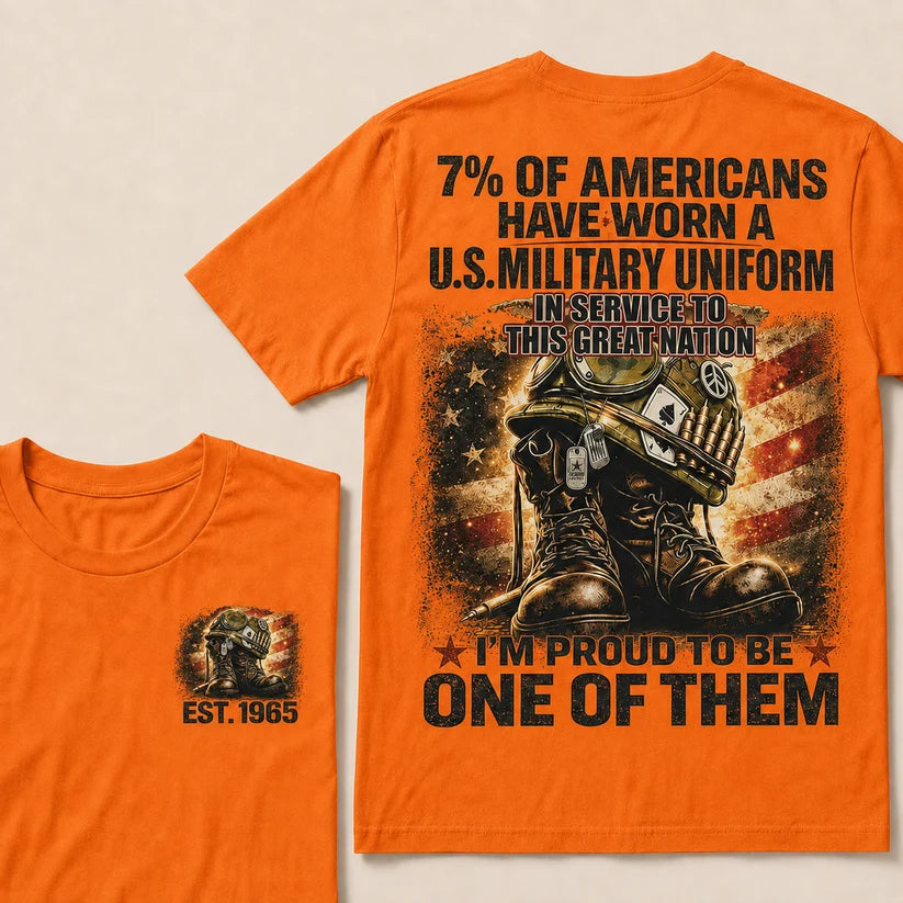 7% Of Americans Have Worn A U.S. Military Uniform Custom Year T-shirt
