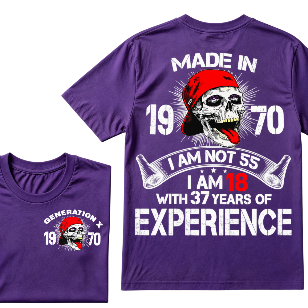 GENERATION X –  Custom Your Year Vintage Skull Tee