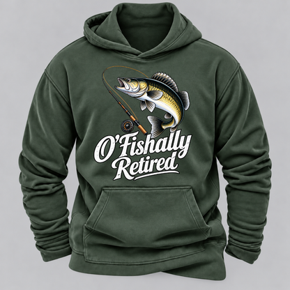 O'Fishally Retired Premium Fit Mens Hoodies