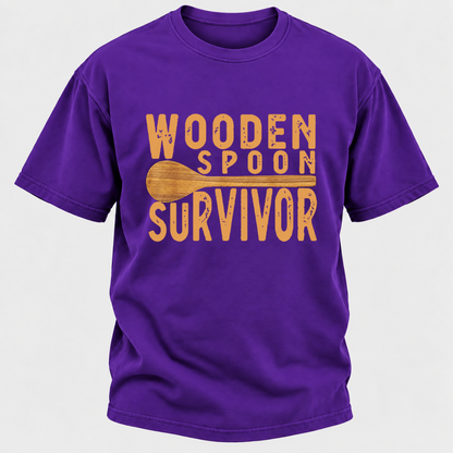 Wooden Spoon Survivor Funny Graphic T-Shirt