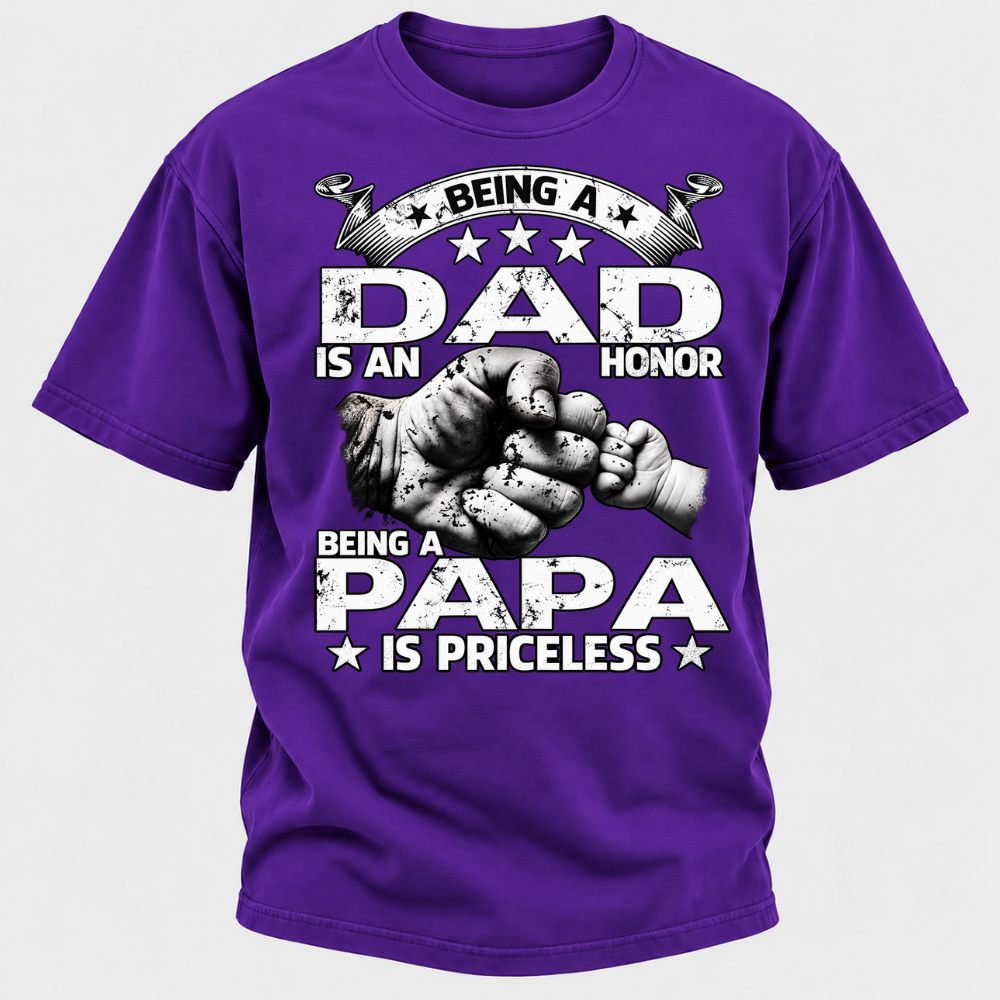 Being A Dad Is An Honor Being A Papa Is Priceless T-Shirt