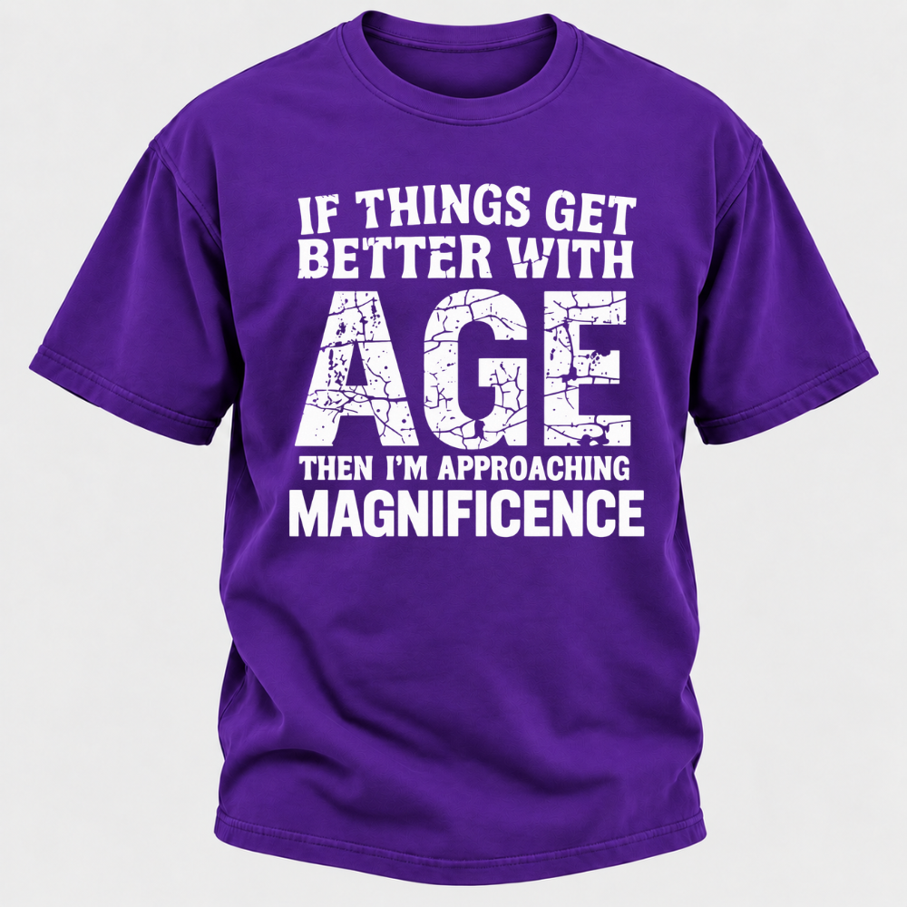 If Things Get Better With Age Then I'm Approaching Magnificence Funny Aging Vintage Graphic T-Shirt