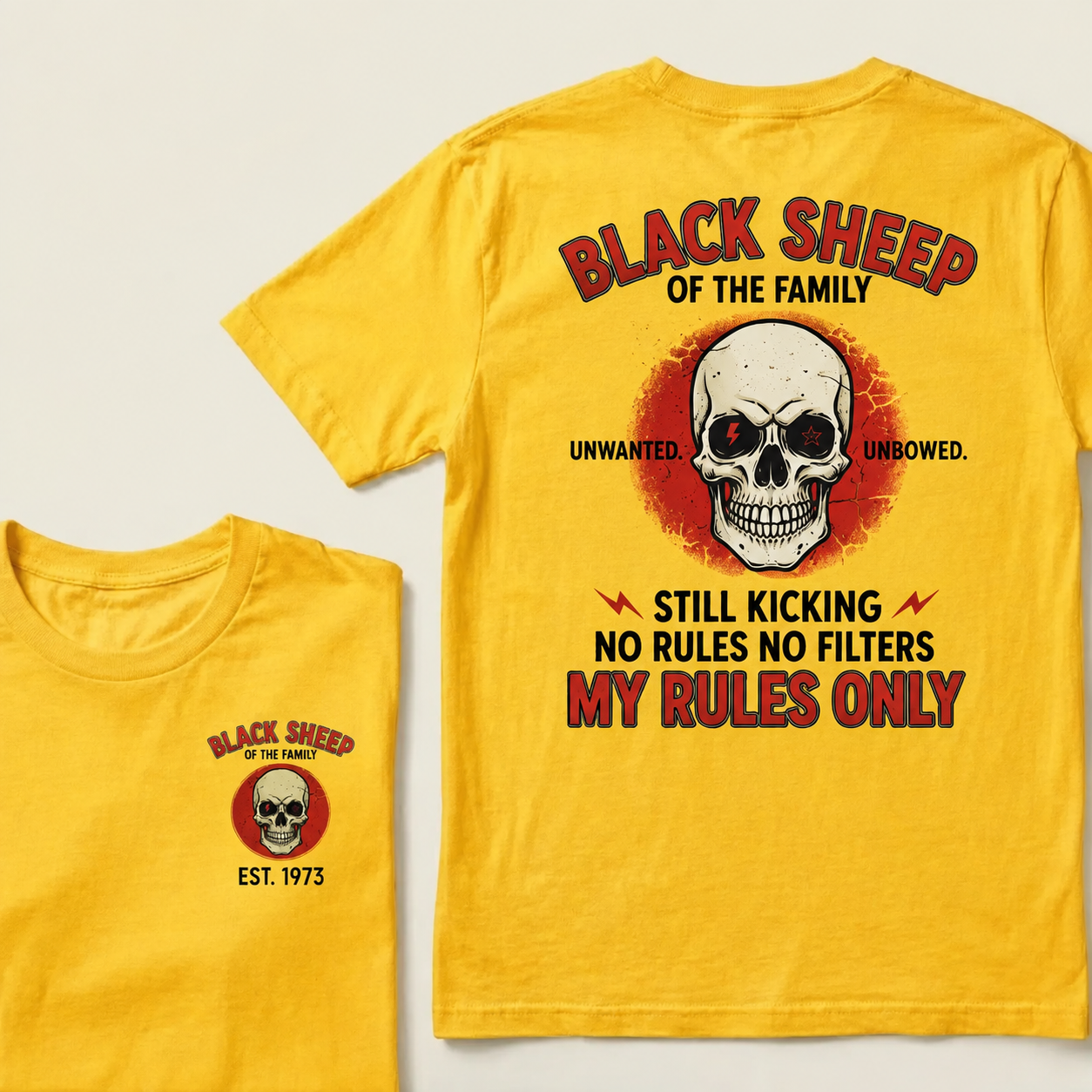 Black Sheep Of The Family Custom Est.Year T-Shirt