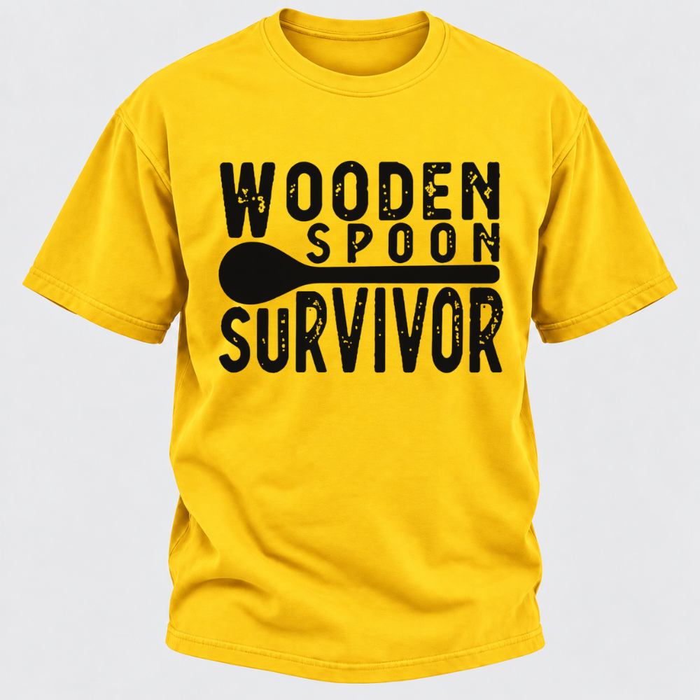 Wooden Spoon Survivor Funny Graphic T-Shirt