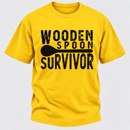 Wooden Spoon Survivor Funny Graphic T-Shirt