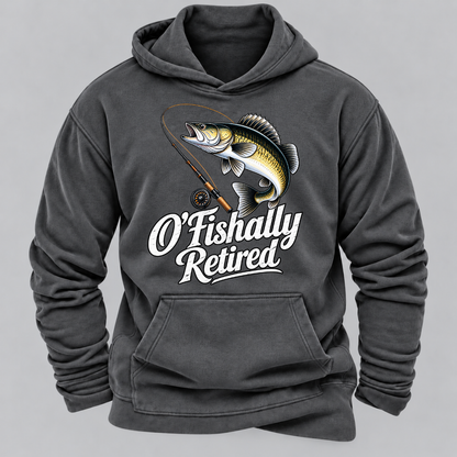 O'Fishally Retired Premium Fit Mens Hoodies