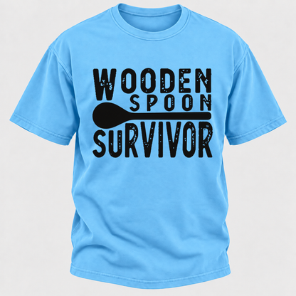Wooden Spoon Survivor Funny Graphic T-Shirt