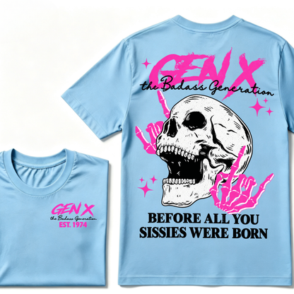 GEN X EST. Year – Badass Generation Retro Punk Tee