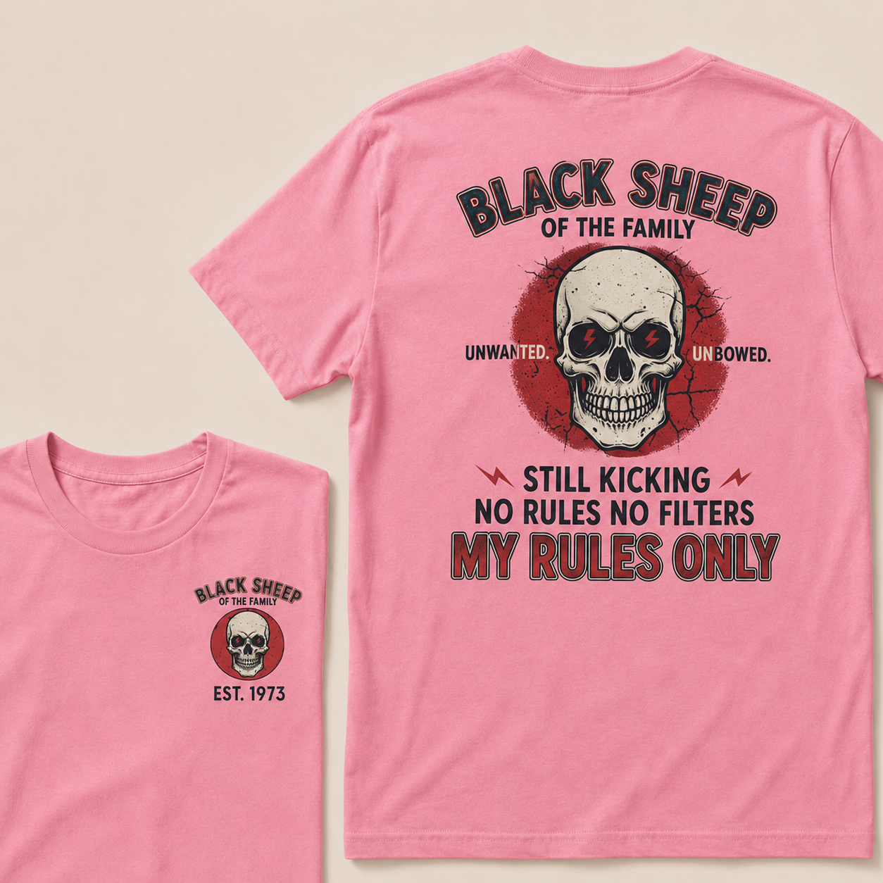 Black Sheep Of The Family Custom Est.Year T-Shirt