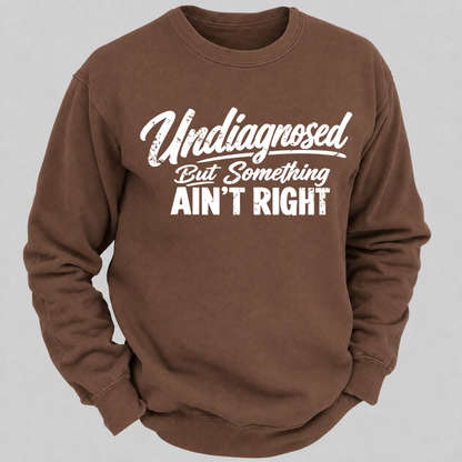 Undiagnosed But Something Ain't Right Funny Graphic Sweatshirt