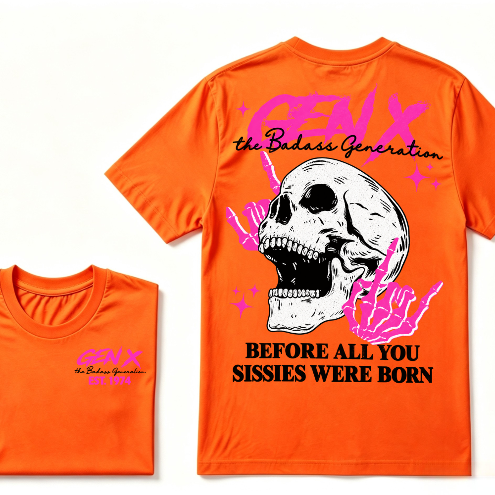 GEN X EST. Year – Badass Generation Retro Punk Tee