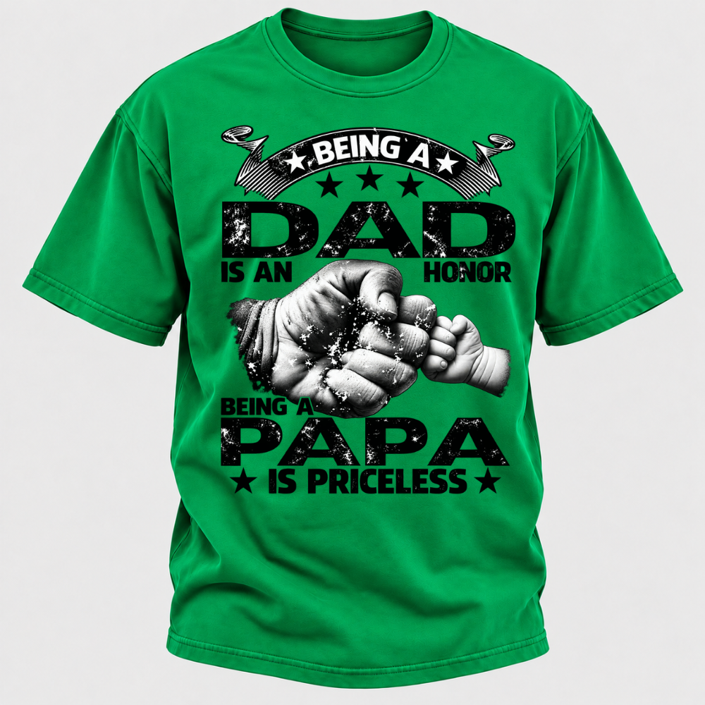 Being A Dad Is An Honor Being A Papa Is Priceless T-Shirt