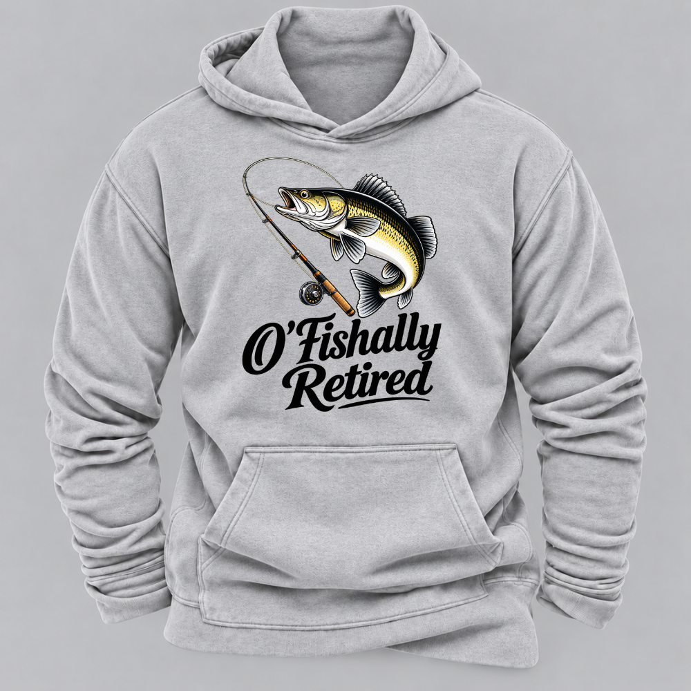 O'Fishally Retired Premium Fit Mens Hoodies