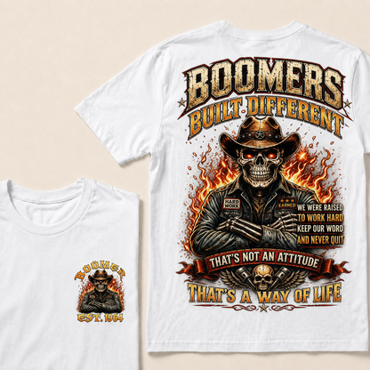 Boomers Built Different That's Not An Attitude That's A Way Of Life  Custom  Est.Year T-Shirt