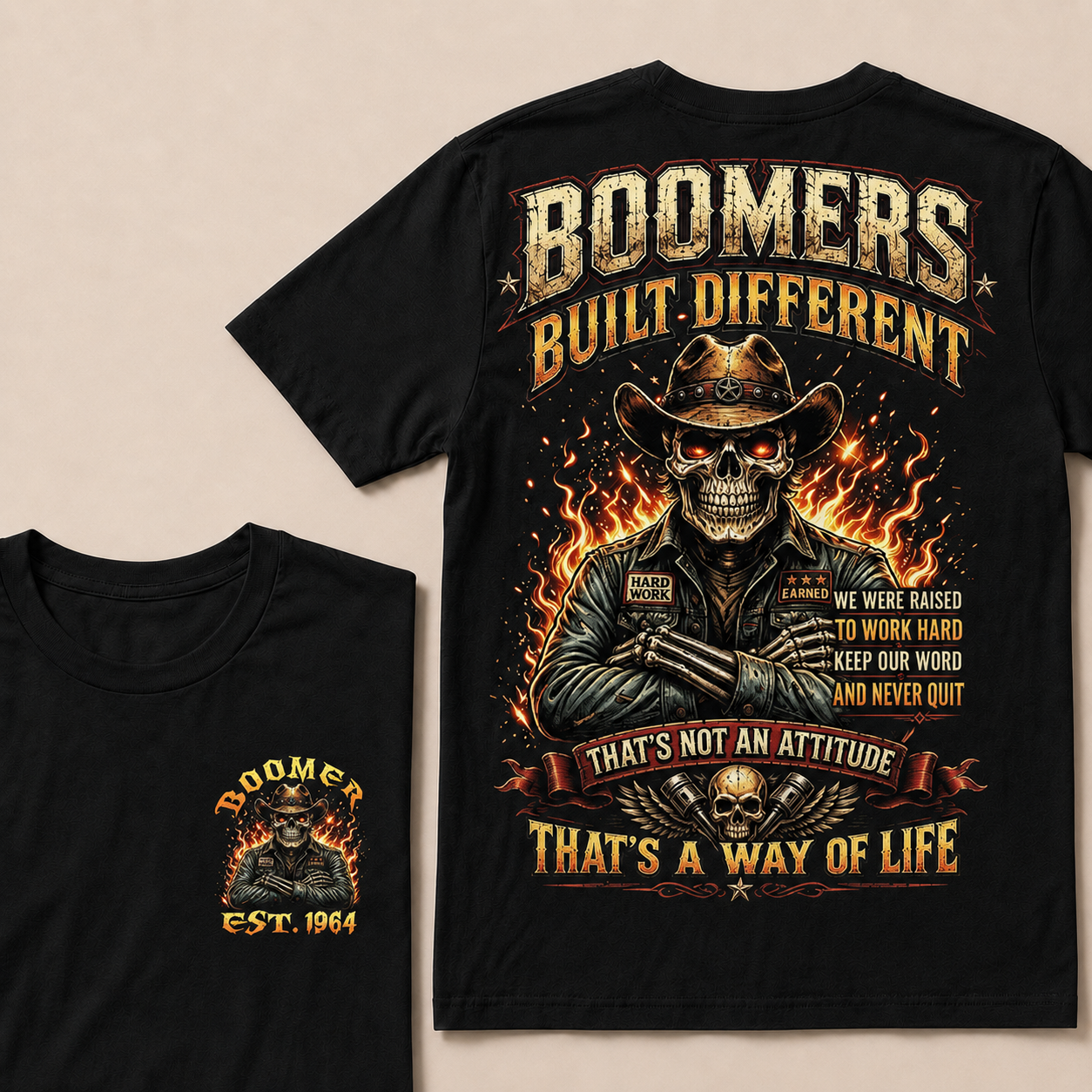 Boomers Built Different That's Not An Attitude That's A Way Of Life  Custom  Est.Year T-Shirt