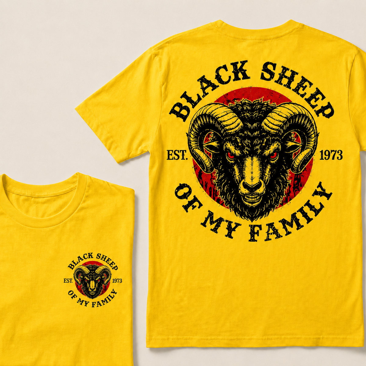 BLACK SHEEP OF MY FAMILY  Custom Est.Year T-Shirt